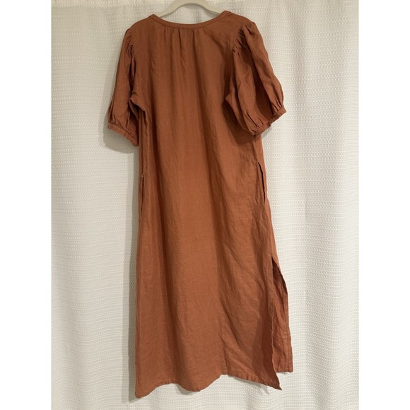 Town Clothes dress portobello clay Orange Size S‎ Linen rudy Jude  Loganlook - Picture 4 of 11